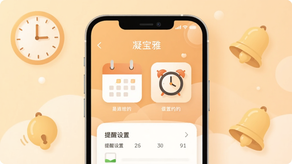 ���������ǡ������š�App���������ý��棬�ֻ���Ļ��ʾ����������ͼ�꣬����Ϊ��ů��ǳ��ɫ���䣬��Χ����͵�ʱ�Ӻ�����װ��Ԫ�أ������ܰ��࣬��ƽ����ƣ������������޶���Ԫ��