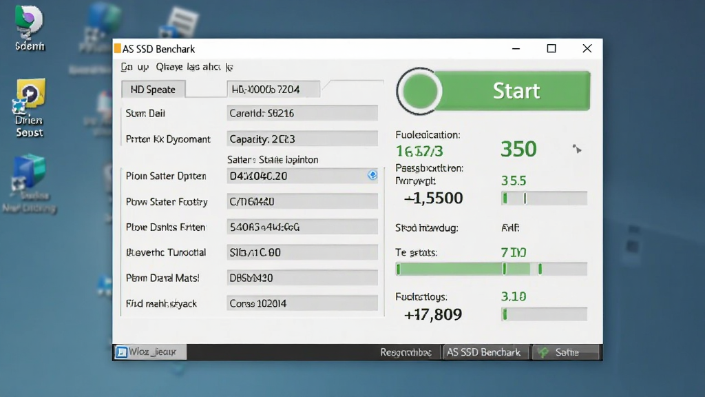 һ�Ÿɾ�����ĵ������棬����������AS SSD Benchmark���������洰�ڣ����������ʾ��̬Ӳ���ͺź�������Ϣ���Ҳ�����ɫ��Start��ť�͸�����Է����������岼������������Լ�Ƽ��У�ϸ�ڰ������ֱ�ǩ�ͽ������������������ɾ����޶���Ԫ��