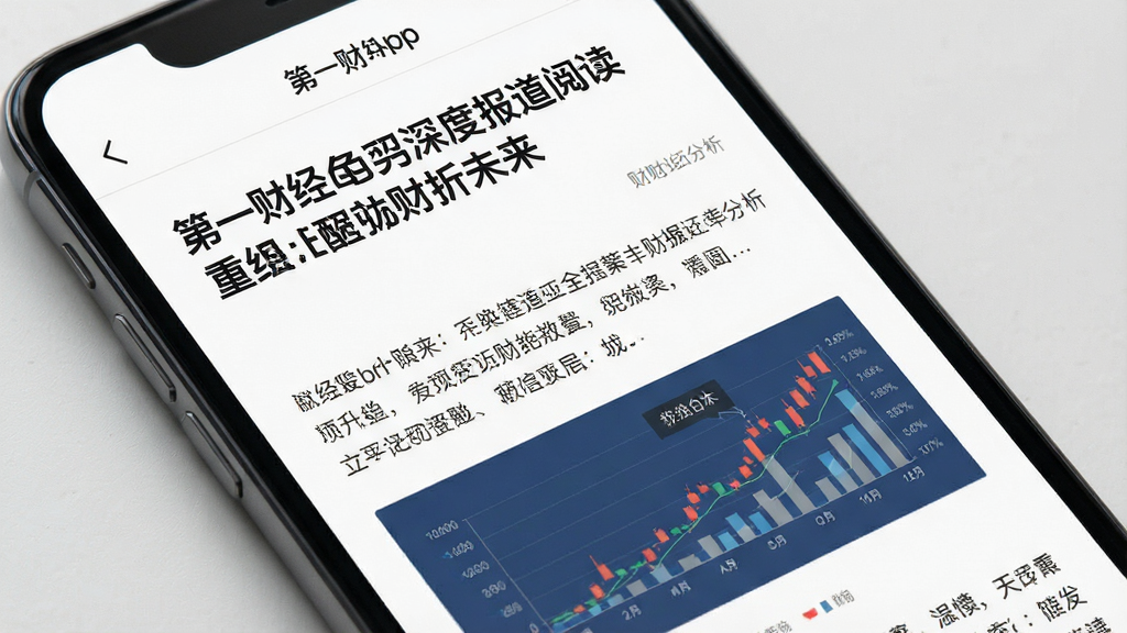 第一财经App深度报道阅读页面,手机竖屏显示一篇财经分析文章,标题醒目,正文排版整洁,配图为数据图表,背景为白色阅读模式,主体为手机界面,布局上方为标题下方为正文与插图,风格简约商务,细节包含字体层级与段落间距,画质高清,干净,无多余元素
