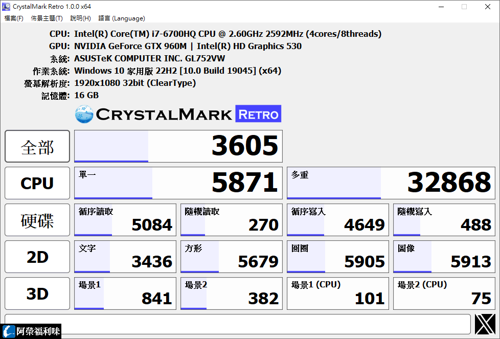 CrystalMark 安卓版 跑分界面