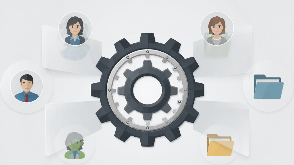 ��������Ϊ Serv-U FTP Server �û�Ȩ�޹����������ͼ������Ϊ����һ��Բ��Ȩ�޳��֣���Χ�����û�ͷ��ͼ����ļ���ͼ�꣬�Ű�ʷ���״�����Ϊ��Լ����ʸ����ϸ�ڰ�������ҧ����������͸����塢����Ϊǳ��ɫ�����ʸ��壬�ɾ����޶���Ԫ�ء�
