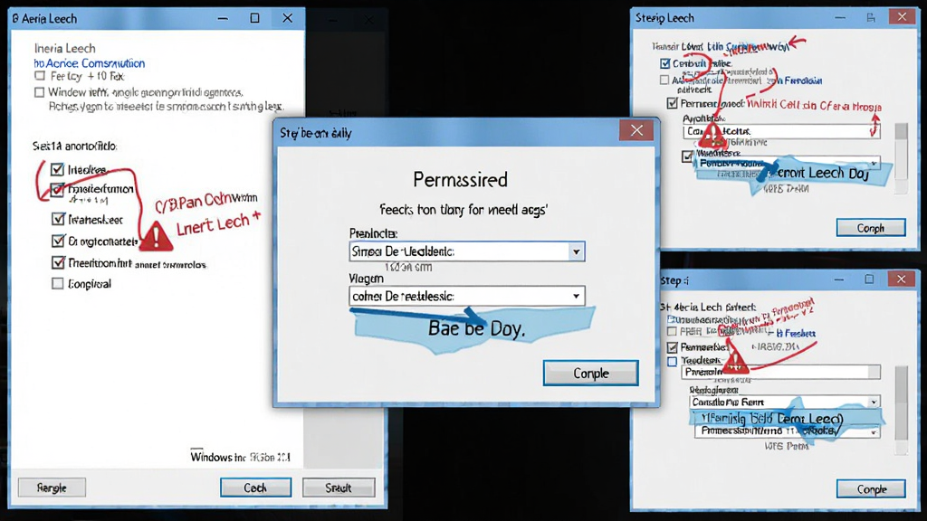 Aeria Leech ��װ��Ȩ������ʾ��ͼ������Ϊ Windows ��װ����Ȩ����ʾ���ڣ�����Ϊ�ֲ���ͼ���У��Ű������ѡ��·��ѡ������ɰ�ť�����Ϊ�̳�˵���磬ϸ�ڰ�����ɫ��ʾ��ע����ɫ������ʾ�����ʸ��壬�ɾ����޶���Ԫ��
