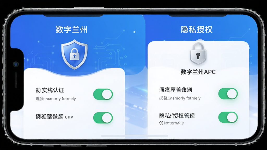 ��������APP��ȫ���Ľ��棬�ֻ���Ļչʾʵ����֤����˽��Ȩ����ҳ�棬����Ϊ�ֻ�������д������Ϊ���жԳƣ����Ϊ��ȫ�Ƽ��磬ϸ�ڰ�������ͼ�ꡢ��Ȩ���ء����ܱ�ʶ�����������ֱ�ע���������ݡ�����������������ɾ����޶���Ԫ��