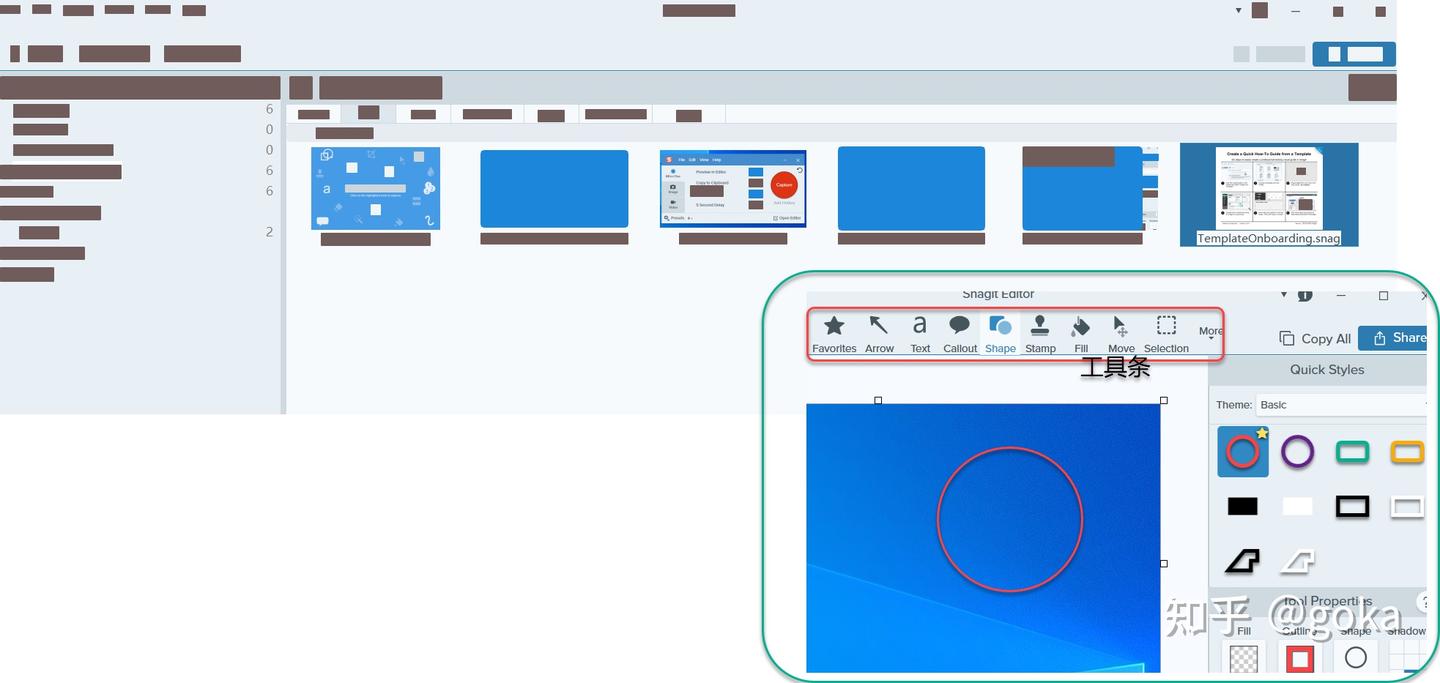 Snagit截图录屏软件编辑器标注和马赛克功能展示图