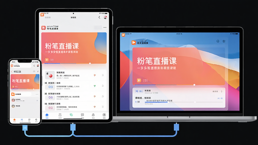 һ�����豸ͬ��ʾ��ͼ���������ֻ���ƽ�塢�ʼǱ�������̨�豸������ʾ����Ļ�϶�չʾ����ͬ�Ŀγ̽��Ƚ��棬��������