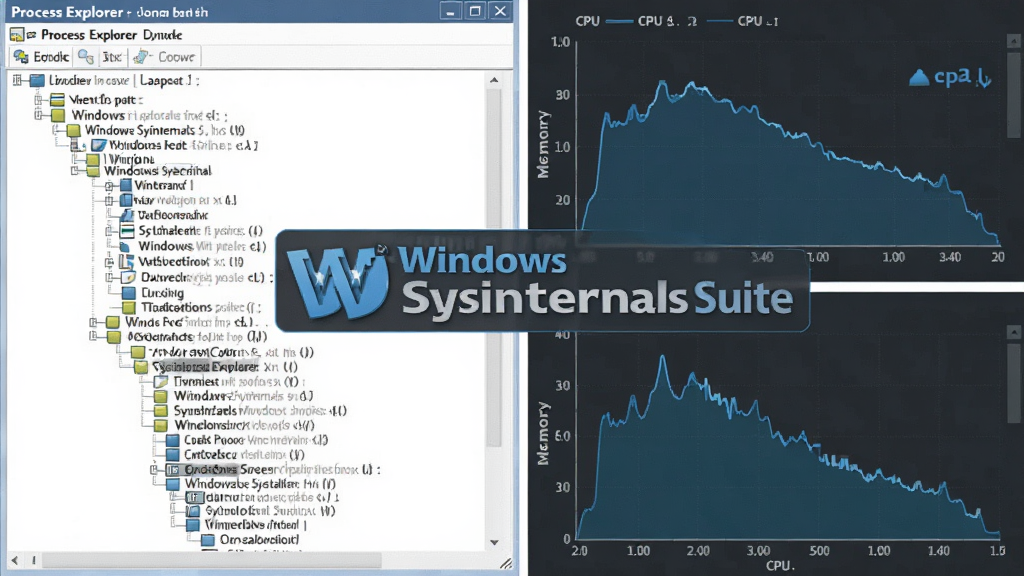 һ���� Process Explorer ������Ϊ����Ԫ�صĲ廭�������������״չ���Ľ����б����Ҳ��� CPU ���ڴ�ռ������ͼ������ͻ����ʾ��Windows Sysinternals Suite��������������ÿƼ����������ɫ�������רҵ��ϸ�ڷḻ�����ʸ��壬�ɾ��޶���Ԫ��