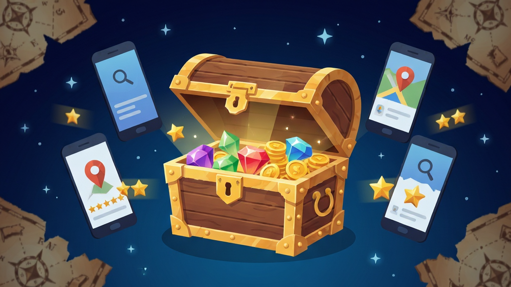 һ��չʾTreasure��������������ֲ廭������������һ��ɢ������ͽ�ɫ��â�Ĺŵ�ľ�ʱ��䣬�������΢΢�������ڲ�͸����ʰ�쵵ı�ʯ���ҹ�â��������Χ������Ư���İ�׿�ֻ�����Ԫ�أ���������ͼ�ꡢ��ͼ������������ַ��š����岼�ֲ��þ��жԳƹ�ͼ������Ϊ�����ҹ�������䣬��׺��ϸ����ǹ���ر�ͼ��Ƭ���������Ϊ�ִ���ƽ���廭��ϸ�ڴ����ֽ����ʸ��������Ⱦ�����������ɾ����������޶�������Ԫ�أ�ͻ��Ѱ���������⡣
