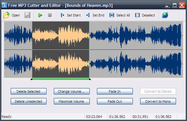 音频MP3编辑器Audio MP3 Editor电脑端免费剪辑操作截图