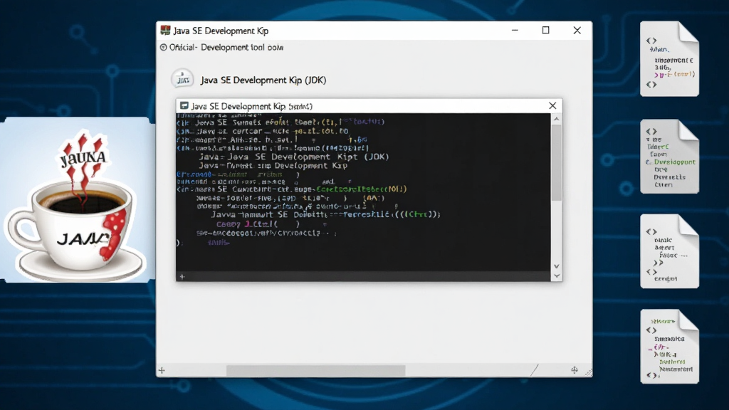 Java SE Development Kit (JDK) �ٷ��������߰�������Ԥ��ͼ����������չʾ�򿪵�������ʾ��������Java�������гɹ����������������Ϊ����ɫ�Ƽ��н��䣬������Java���俧�ȱ�Logo���Ҳ��������ɴ����ļ�ͼ�꣬��������רҵ��ϸ�����������ʸɾ����޶���Ԫ��