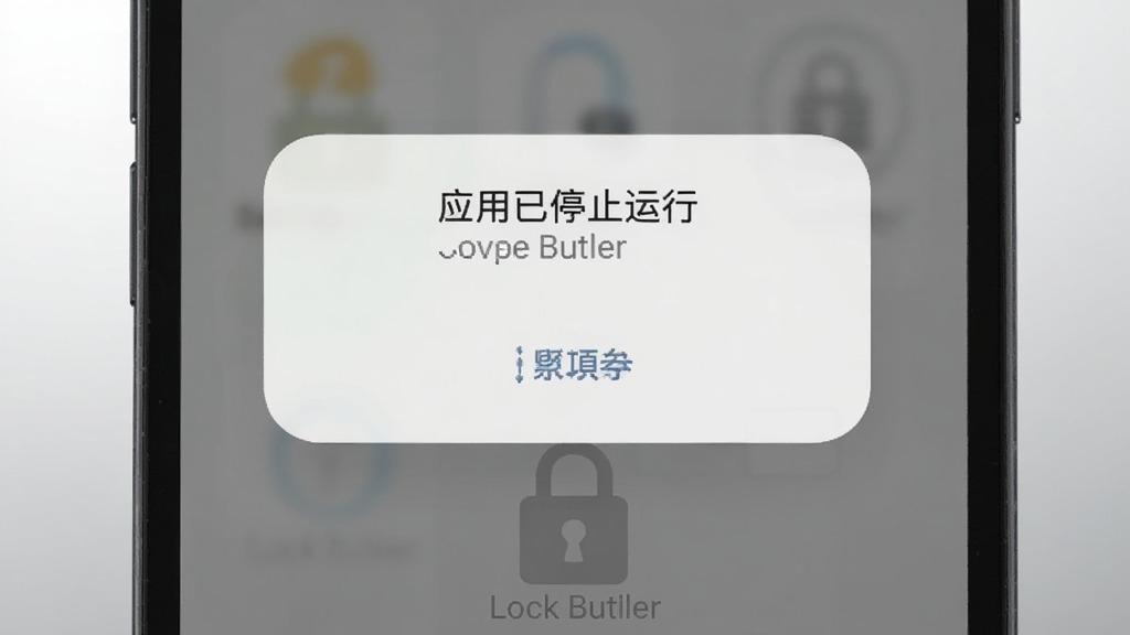 一幅展示 Lock Butler 伪装保护功能的示意图,画面中一部手机屏幕显示