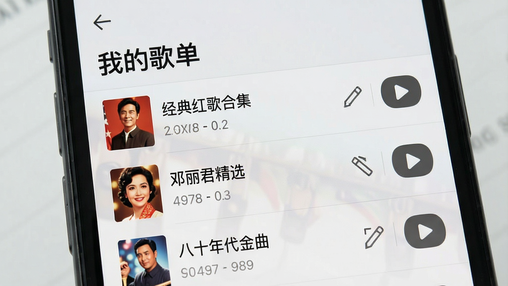 �ϸ辭����������˸赥���棬�ֻ���Ļ��ʾ���ҵĸ赥�����⣬�·��б�������������ϼ�������������ѡ������ʮ����������ȸ赥���Ƽ������������Ҳ��б༭�벥�Ű�ť������Ϊǳ��ɫ�������Ű�ɾ����࣬�����������޶���Ԫ��