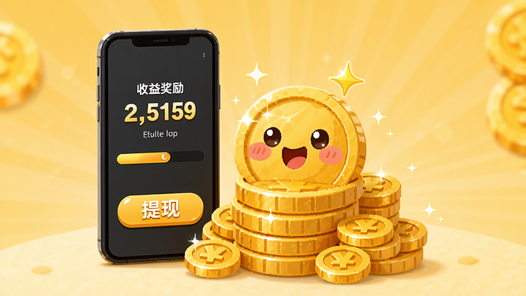 今日看看极速版金币奖励页面示意图,画面中央是一个金币堆叠的卡通形象,旁边有手机屏幕显示收益数字和提现按钮,背景为暖色调,风格活泼可爱,细节包含金币闪光效果和进度条,画质清晰,干净无杂乱元素