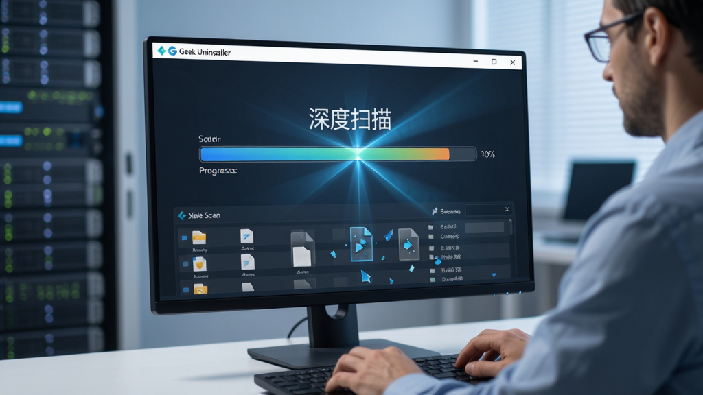 һ������Ա����ʹ�õ��ԣ�����Ϊ������Ļ��ʾ Geek Uninstaller �����ɨ�������������Ϊ���Ĺ�ͼ���Ű�ͻ��ɨ��������ļ��б������Ϊרҵ�Ƽ��У�ϸ�ڰ���ɨ��������ļ���Ƭͼ�꣬�����������ɾ��޶���Ԫ�أ������д������� 