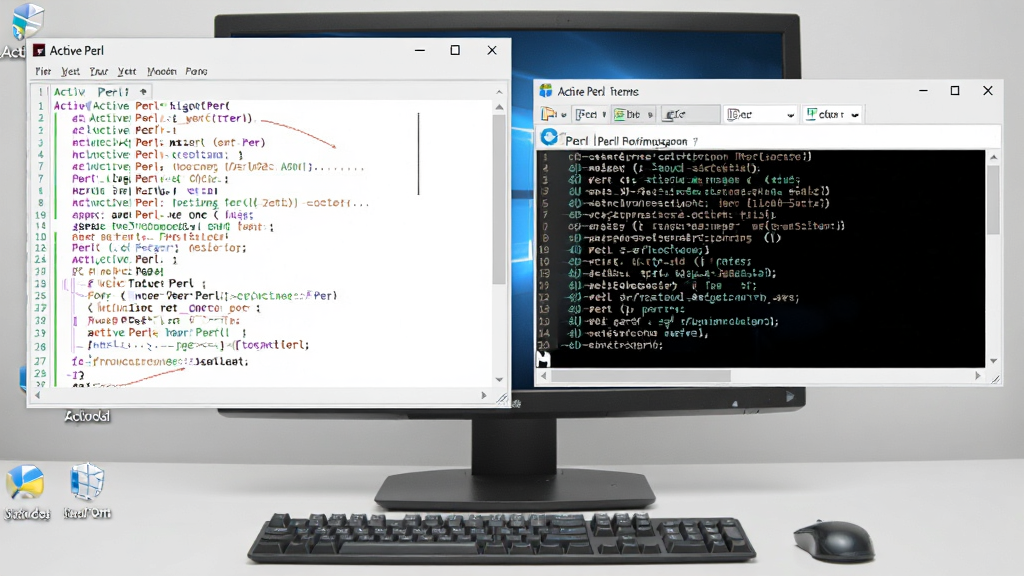 һ��չʾ ActivePerl ��������ĸ���ͼƬ������Ϊ Windows �����ϵ� ActivePerl �����д����� Perl ����༭�����Ų��֣������ʾ��ɫ�﷨������ Perl �ű����룬�Ҳ���ʾ������ʾ��ִ�н��������Ϊ����ǳ��ɫ�������棬�Ű��������������Ϊ�ִ��Ƽ�дʵ�磬ϸ�ڰ������̡���ʾ��������кţ����� 4K �ɾ��޶���Ԫ��