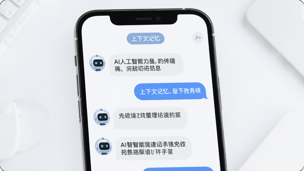 AI�˹�����Agent���ֶԻ����棬�ֻ���Ļ����ʾһ�������Ի���¼���û���AI������ͷ������֣��Ի������д����������ݣ���Ļ�Ϸ���