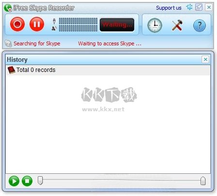 iFree Skype Recorder 录音设置界面 安卓版
