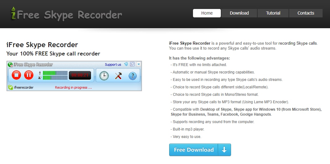 iFree Skype Recorder 录音文件管理 安卓版