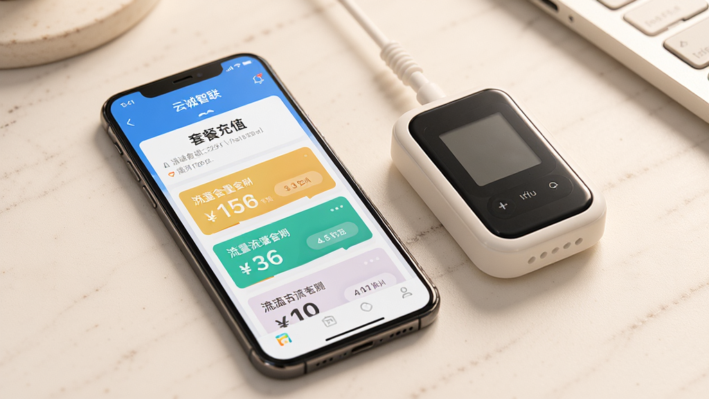 画面中央展示一部手机和一个随身WiFi设备并排摆放,手机屏幕显示