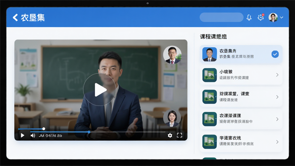 ����Ϊ����ѧϰ���棬����Ϊ��Ƶ��������γ��б����ţ��Ű�Ϊ���ҷ��������Ϊ�ִ������Ƽ���ϸ�ڰ������Ű�ť�ͽ�ʦͷ�񣬻��ʸ��壬�ɾ����޶���Ԫ�أ������г��֡�ũ�Ѽ���Ӧ������