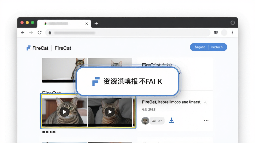 һ��չʾ FireCat ��Դ��̽���ܵ�ͼƬ������Ϊ�����ҳ��������ץȡ��ť������Ϊ��ҳ��������������ӣ��Ű���Ȼ�����Ϊ�ִ���ƽ����ϸ�ڰ�����Ƶ����ͼ�����ؼ�ͷ�������߿򣬻����������ɾ����޶���Ԫ��