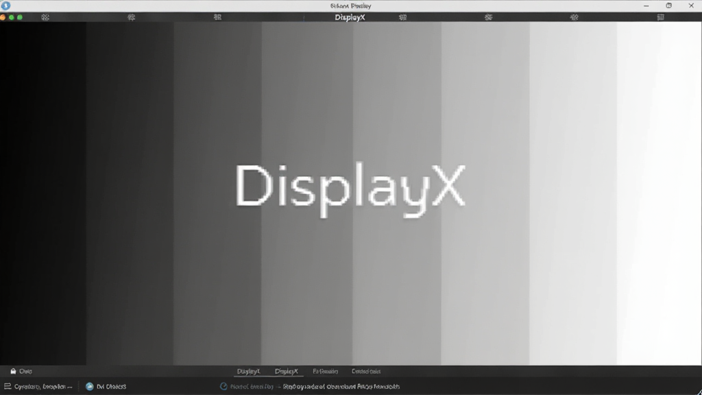 ������Ļ��ʾ��DisplayX���ҶȲ��Ի��棬�����д������������ɺڵ��׵Ľ���������Ļ�·�������������ʾ���֣�����Ϊȫ����ʾ���Ű��ࣻ���Ϊ����Ƽ��磻ϸ�ڰ������������Ȼ����Ļ�޻��㡢����ɾ������ʸ��塢�ɾ����޶���Ԫ��