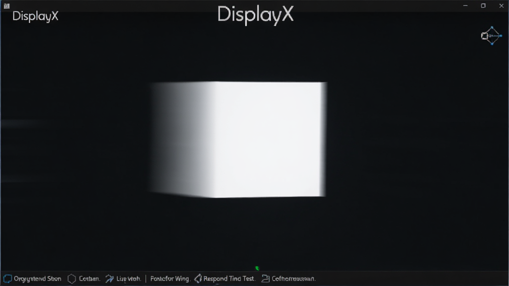 ������Ļ��ʾ��DisplayX����Ӧʱ����Ի��棬��������һ�������ƶ��İ�ɫ���飬��Ļ����Ϊ��ɫ����Ļ�·�����������˵��������Ϊȫ����ʾ���Ű��ࣻ���Ϊ���пƼ��磻ϸ�ڰ������������������ɾ����������ֿɶ������ʸ��塢�ɾ����޶���Ԫ��