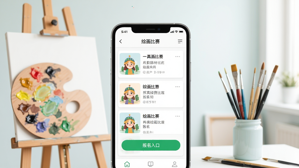 һ����Ӧ��������չʾͼ����������Ϊ�ֻ���Ļ����Ļ����ʾ�滭�����б��뱨����ڣ�����Ϊ����ǳɫ���һ����������ϰڷ��ŵ�ɫ���뻭�ʣ��������������ϸ�ڷḻ�������������ɾ��޶���Ԫ��