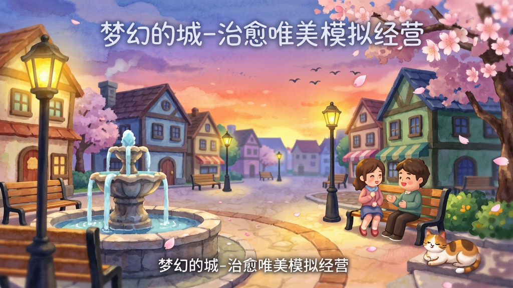 ����Ϊ��Ϸ�е�С��㳡�ڻƻ�ʱ�ֵĳ���������Ϊǰ������Ȫ�볤�Σ��о��Ǵ���Ĳ�ɫ���ݣ�Զ���ǽ������ϼ������Ű���ù�Ƿ羰��ͼ�����ΪΨ��ˮ�������磬ϸ�ڰ���ů��ɫ��·�ơ�Ʈ���ӣ�����ꡢ���ڳ���������ľ����һֻſ��̨���ϵ�è������Ϊ���塢�ɾ����޶���Ԫ�أ����������ֱ�ע���λõĳ�-����Ψ��ģ�⾭Ӫ��