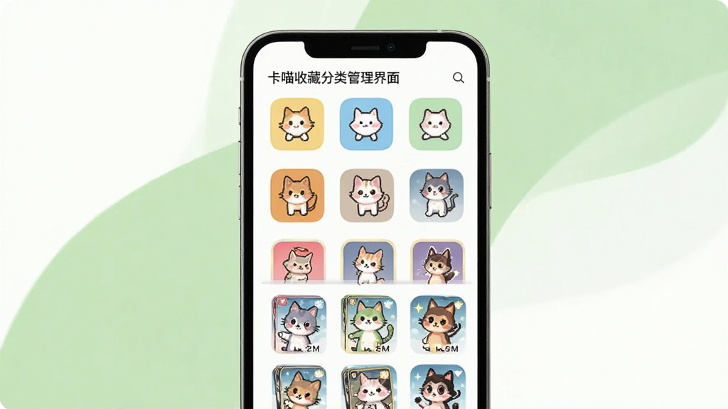 �����ղط���������棬����չʾ�ֻ���Ļ�ϵĶ���ղؼ�ͼ���뿨���б���ÿ���ղؼ��ò�ͬ��ɫ��ǩ���֣������������򣬱���Ϊ��ɫ��ǳ��ɫ���䣬����������죬ϸ�ڷḻ�����ʸɾ����޶���Ԫ��