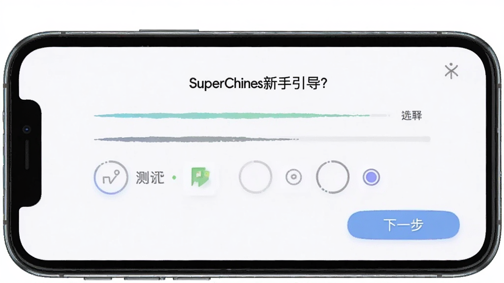һ��չʾSuperChinese��������������ֻ���ͼ����������Ϊ�ֻ���Ļ����Ļ����ʾˮƽ������Ŀ�ͽ�����������Ϊ�ֻ����У��Ű��Ϸ��������·���ѡ�ť�����Ϊ���¼�Լ�磬ϸ�ڰ������Խ��ȡ�ѡ��ԲȦ����һ����ť�����ʸ��壬�ɾ����޶���Ԫ��