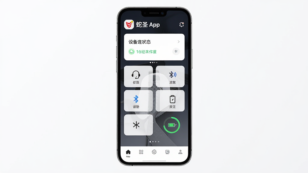 ��ʥApp�ٷ�����չʾͼ������Ϊһ�������ֻ���Ļ��ʾ��ʥӦ����ҳ�棬����Ϊ����Ʒ��Logo���豸����״̬��Ƭ���в�Ϊ����ͼ�����񣬵ײ�Ϊ���������Ű��������������Ϊ�ִ���Լ�Ƽ��磬ϸ�ڰ�������ͼ�ꡢ�����źű�ʶ��������ʾ�������ʸ���ɾ��޶���Ԫ��
