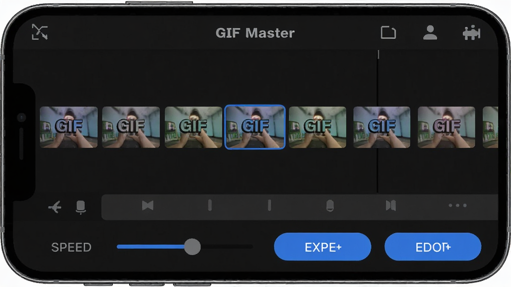 �ֻ���Ļ��ʾGIF Master�ı༭���棬��������