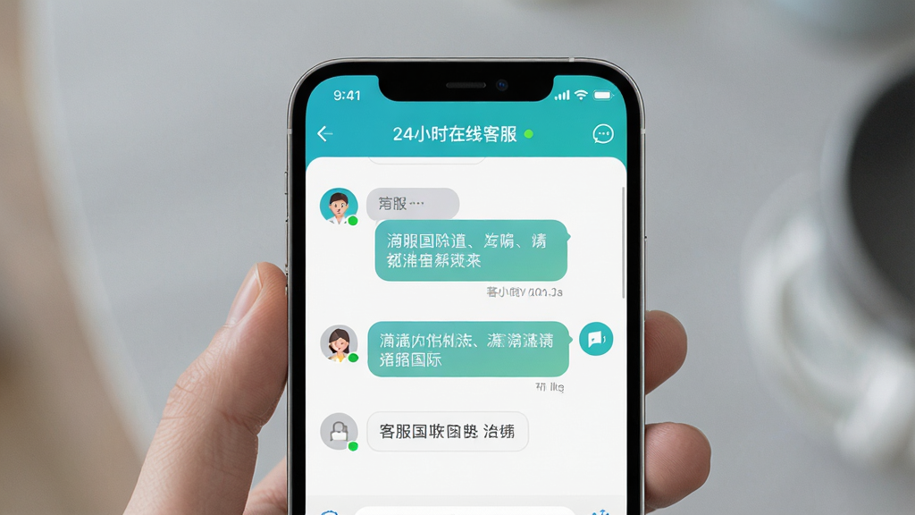 手机屏幕显示滴滴国际版客服聊天界面,屏幕上方有