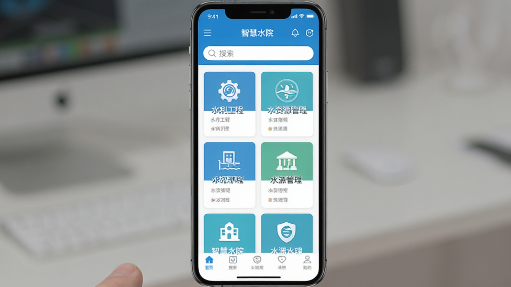 �ֻ���Ļ��ʾ���ǻ�ˮԺ��APP��ѧϰר��ҳ�棬ҳ���а���ˮ�����̡�ˮ��Դ�����ȿγ̷��࿨Ƭ��ÿ�ſ�Ƭ��ͼ��ͱ��⣻����Ϊ����״���У��Ű������������У����Ϊ������APP����ˬ������ƣ�ϸ�ڰ���������������������ڡ��ײ������������ʸ��壬����ɾ����޶���Ԫ��
