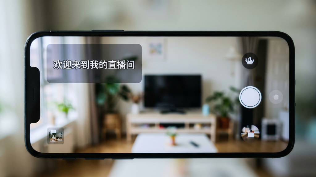 一部安卓手机横屏拍摄场景,屏幕中左拍悬浮提词窗口半透明显示在相机画面上方,窗口内有中文台词文字