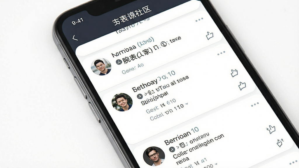 腕表之家论坛社区界面展示,画面中手机屏幕显示帖子列表与用户头像,背景为白色,布局为上下结构,风格清爽素雅,细节清晰,画质干净,无多余元素