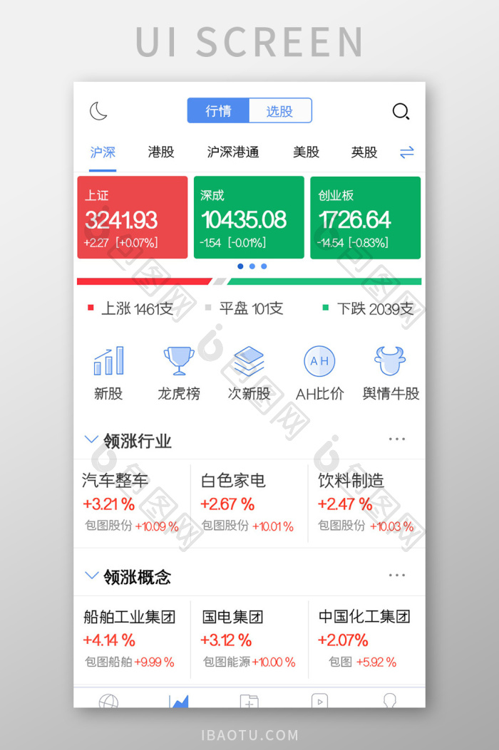 股乐乐安卓版 手机行情界面