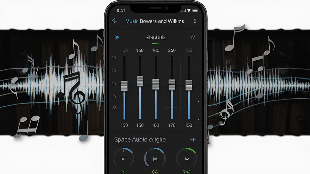 һ��չʾ Music Bowers and Wilkins Ӧ����Ч���ڽ����ʾ��ͼ�������������ֻ���Ļ����Ļ����ʾ�ž���������Ϳռ���ƵУ׼ѡ�������¼���ҷ�������ͼ�Ρ�����Ϊ�ֻ���Ļ�Ŵ�չʾ����Χ�������������������������רҵ��Ƶ�Ƽ��У�ϸ�ڰ���Ӧ������