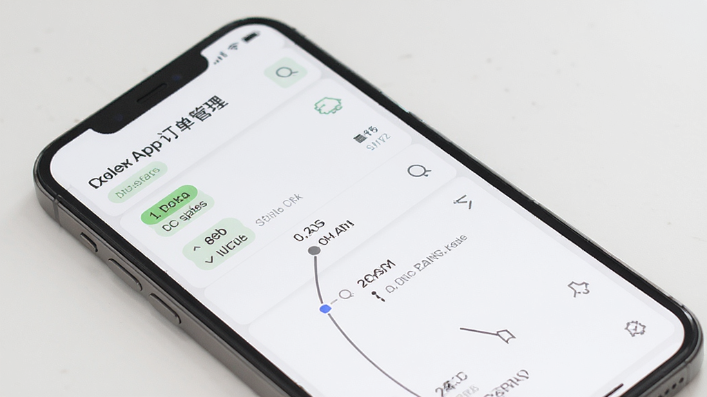 一体系App订单管理界面,手机屏幕显示订单列表和物流跟踪信息,主体为手机,布局为纵向列表,排版清晰,风格现代简约,细节包括订单状态标签和物流时间轴,画质高清,干净,无多余元素