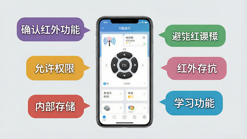 һ��չʾ����ң�غ������ֱܿ�ָ�ϵ�ʾ��ͼ��������һ���ֻ���ʾӦ�ý��棬�Ա��ж����ʾ���ݣ��ֱ�д�š�ȷ�Ϻ��⹦�ܡ�������Ȩ�ޡ����ڲ��洢����ѧϰ���ܡ��ȹؼ��ʣ��������ֻ����У����ݻ��ƣ����Ϊ��Ϣͼ���磬ϸ����������ɫ���죬����Ϊǳ��ɫ�������������ɾ����޶���Ԫ��