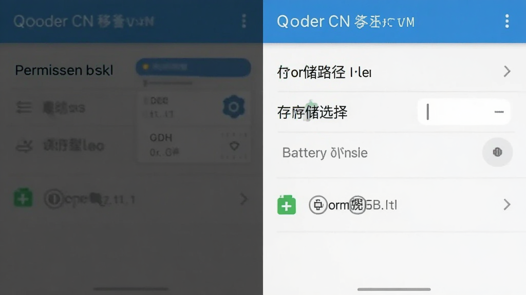 Qoder CN �ƶ������ý����ͼ����ʾȨ�޹������洢·��ѡ�������Ż�ѡ�������������ƽ����ƣ����廭�ʣ��ɾ��޶���Ԫ��