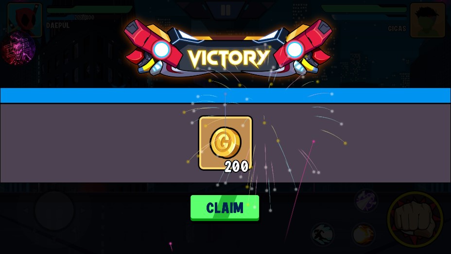 火柴人超级英雄(Stickman Superhero)角色技能升级界面