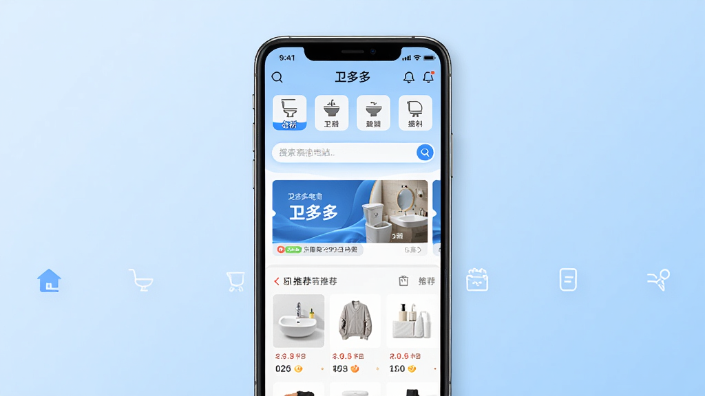 ������ֻ�APP������չʾͼ������������һ�������ֻ����ֻ���Ļ����ʾ��������ƽ̨����ҳ���棬������ԡ��Ʒ����ͼ�ꡢ���������ֲ����ͼ���Ƽ���Ʒ�б�������Ϊ�ɾ���ǳ��ɫ���䣬����ͻ���ֻ�����Ļ���ݣ����־��жԳƣ��Ű������������Ϊ�ִ��Ƽ���UIչʾ���ϸ�ڰ�����Ʒ����ͼ�͵�����ť�����ʸ��塢�ɾ����޶���Ԫ��
