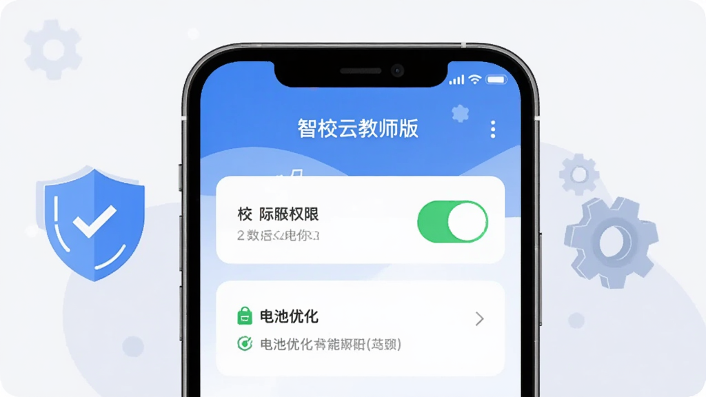 手机应用安装设置界面插画,软件名称