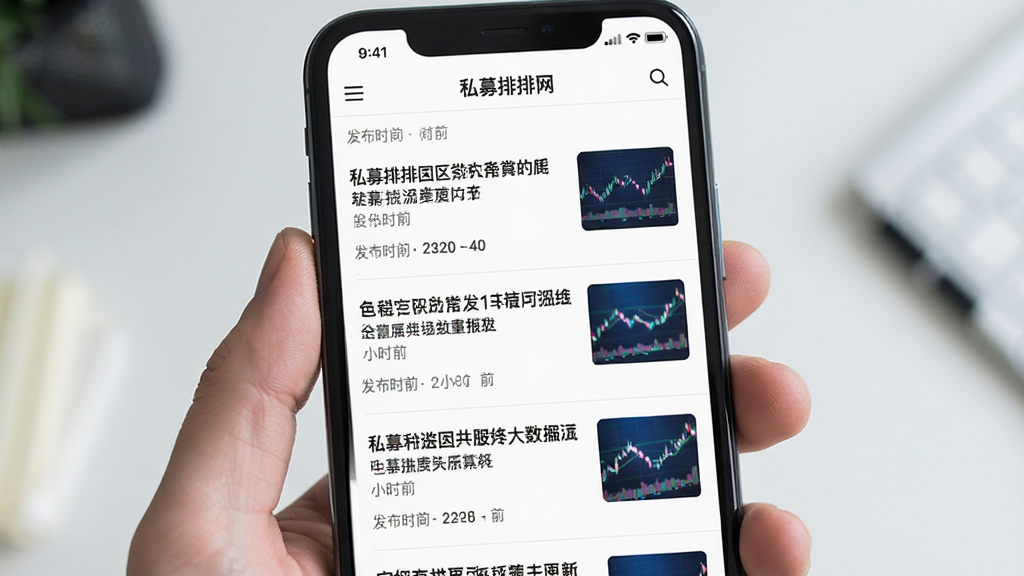 一张私募排排网资讯页面的场景图,主体为手机屏幕显示财经新闻列表,布局为上下滚动式排版,风格现代简约,细节包含新闻标题、发布时间与缩略图,画质清晰,干净,无多余元素