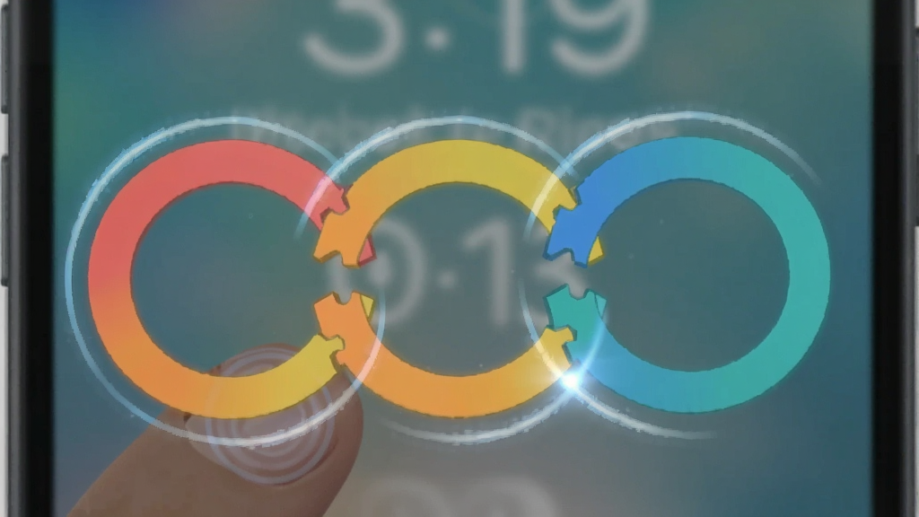 Unlock Rings ����������д������չʾ������ɫԲ�����ڱ���ָ��ת���룬Բ��֮�������Ե�����ȱ�ڣ�����Ϊ�ֻ��������棬���Ϊ���±�ƽ����ϸ�ڰ�����ָ�����켣�Ĺ�Ч�����ʸ��壬�ɾ����޶���Ԫ��