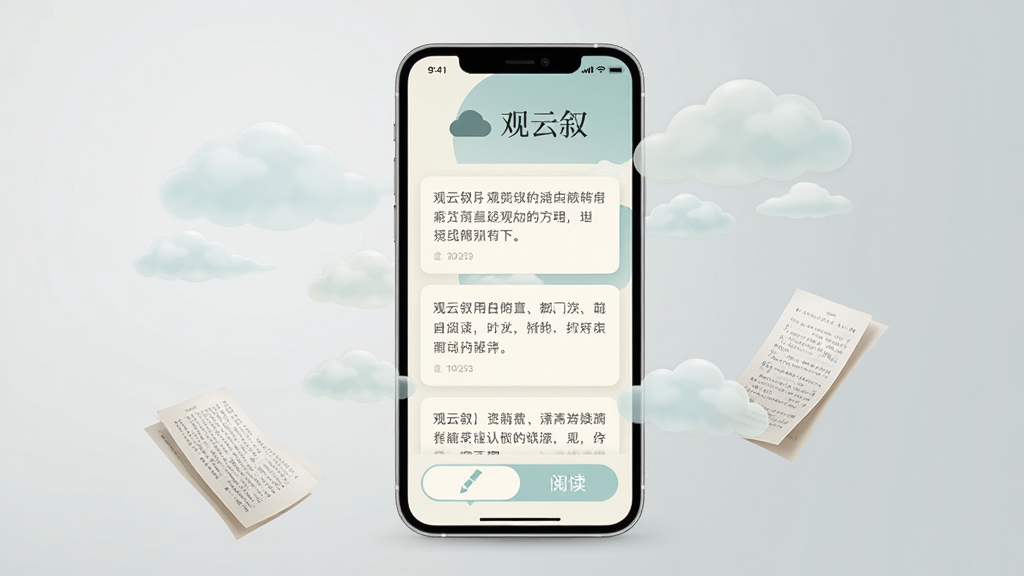 画面中央放置一部竖屏智能手机,手机屏幕内显示一款名为