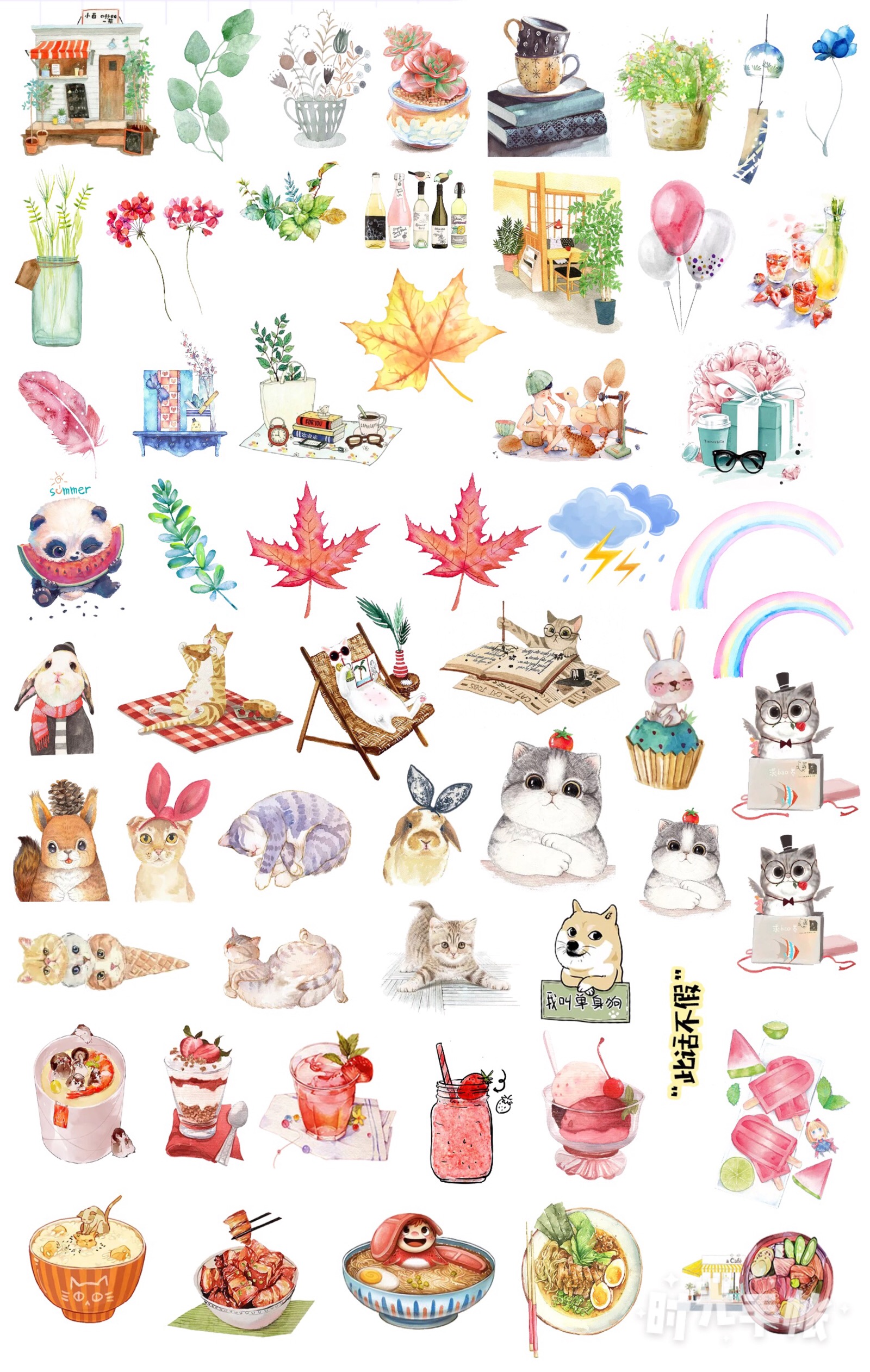 贴纸手帐(Stikoo)素材分类挑选展示图