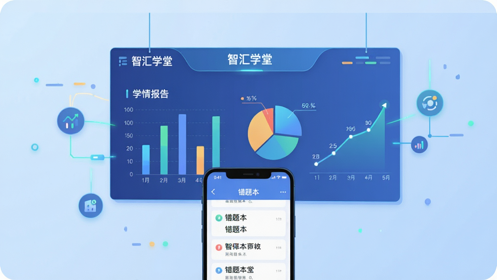 ����������һ������������������壬�������ͼ����ʽչʾ���ǻ�ѧ�á���ѧ�鱨�棬������״ͼ����ͼ�ͽ������ߣ����ǰ������һ���ֻ����ֻ���Ļ����ʾ���Ȿ�б�������Ϊ����ɫ���䣬���ֲ���ǰ�󾰷ֲ㣬���Ϊ�Ƽ��б�ƽ�廭��ϸ���ϼ��뷢�������������Բ��ͼ�꣬������������������ɾ�����