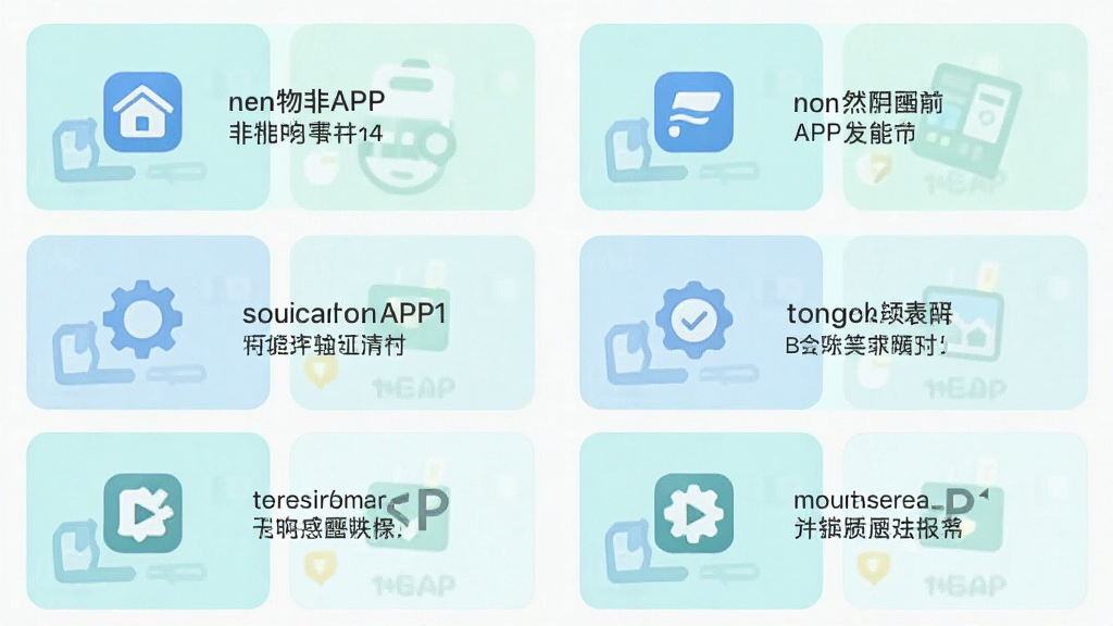 物非APP功能分类页面截图,画面中展示多个功能卡片整齐排列,每张卡片上有图标和文字说明,布局为两列网格,整体风格清新浅色,文字清晰可读,画质高清,干净,无多余元素